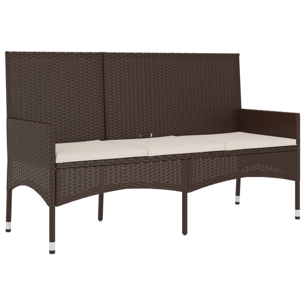 4-delige Loungeset met kussens poly rattan