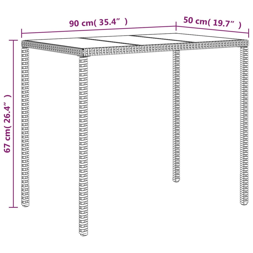 4-delige Loungeset met kussens poly rattan