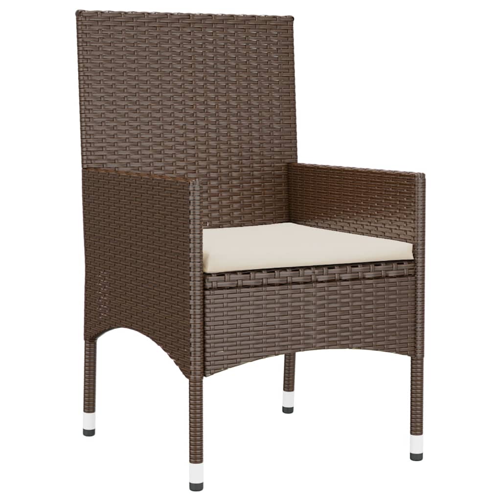 6-delige Loungeset met kussens poly rattan