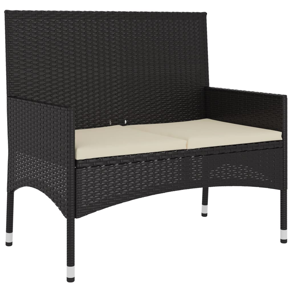 6-delige Loungeset met kussens poly rattan