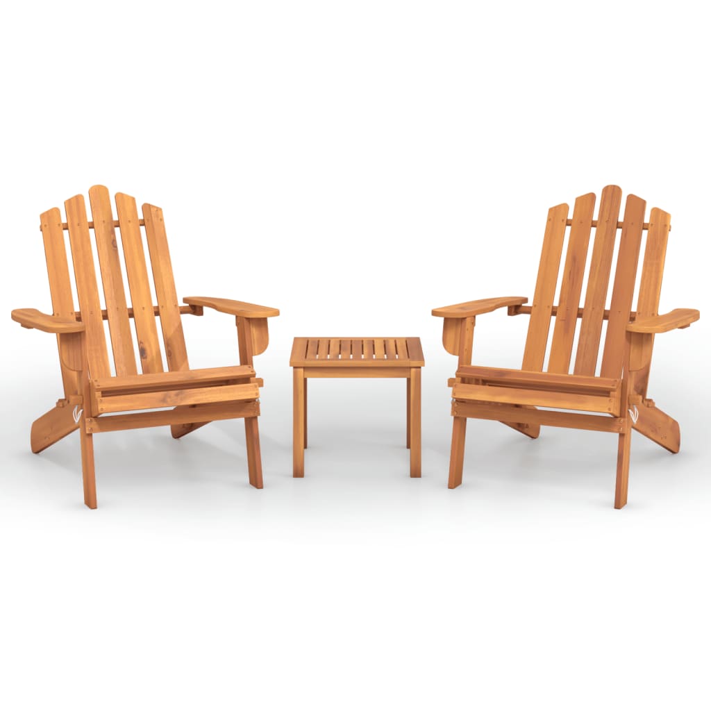 3-delige Loungeset Adirondack massief acaciahout