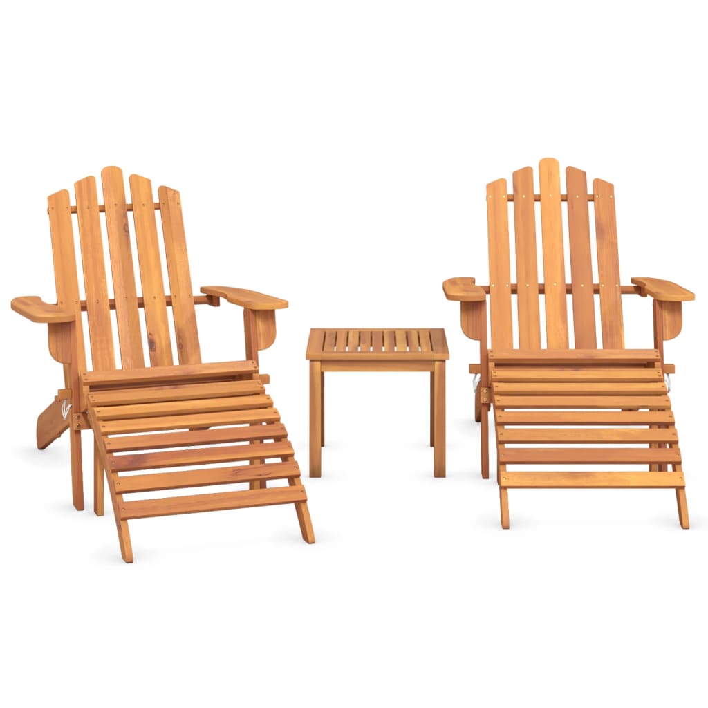 3-delige Loungeset Adirondack massief acaciahout