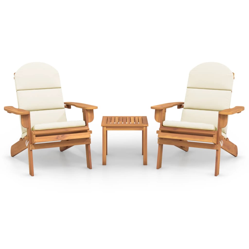 3-delige Loungeset Adirondack massief acaciahout