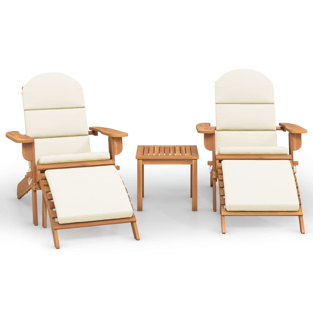 3-delige Loungeset Adirondack massief acaciahout