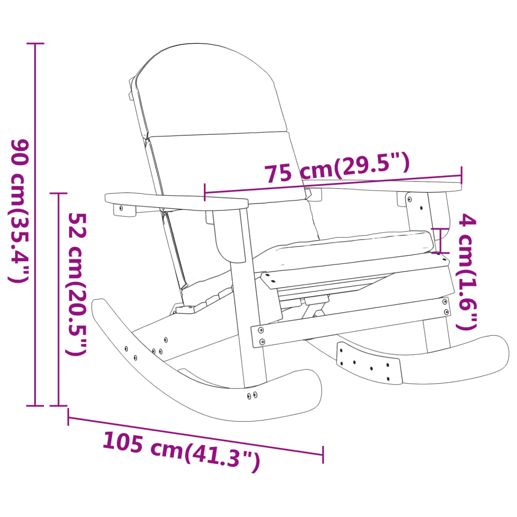 3-delige Loungeset Adirondack massief acaciahout