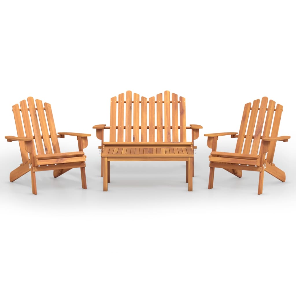 3-delige Loungeset Adirondack massief acaciahout