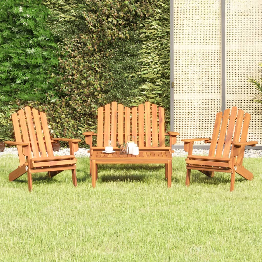 3-delige Loungeset Adirondack massief acaciahout