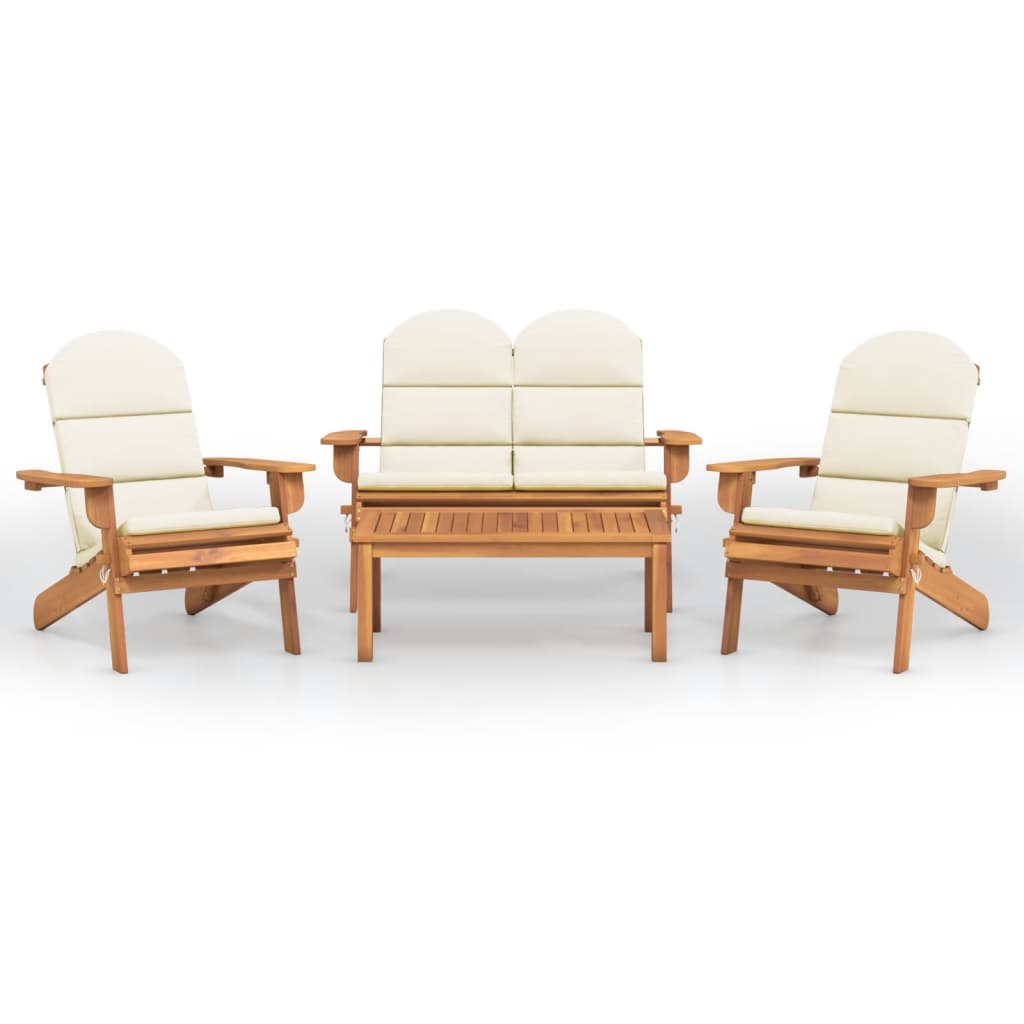 3-delige Loungeset Adirondack massief acaciahout