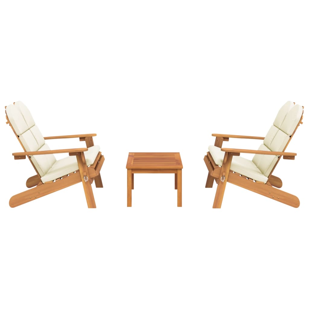 3-delige Loungeset Adirondack massief acaciahout