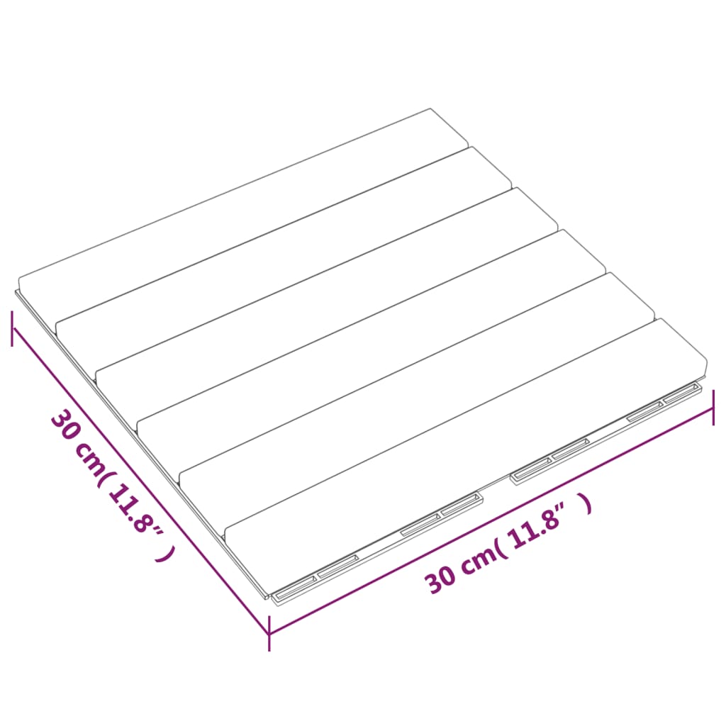 Terrastegels 30 st 30x30 cm massief teakhout