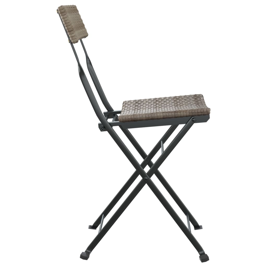 Bistrostoelen 8 st inklapbaar poly rattan en staal