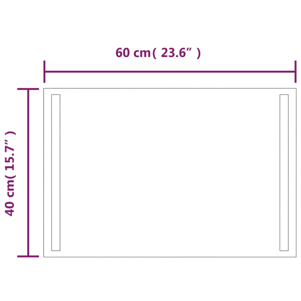 Badkamerspiegel LED 30x50 cm