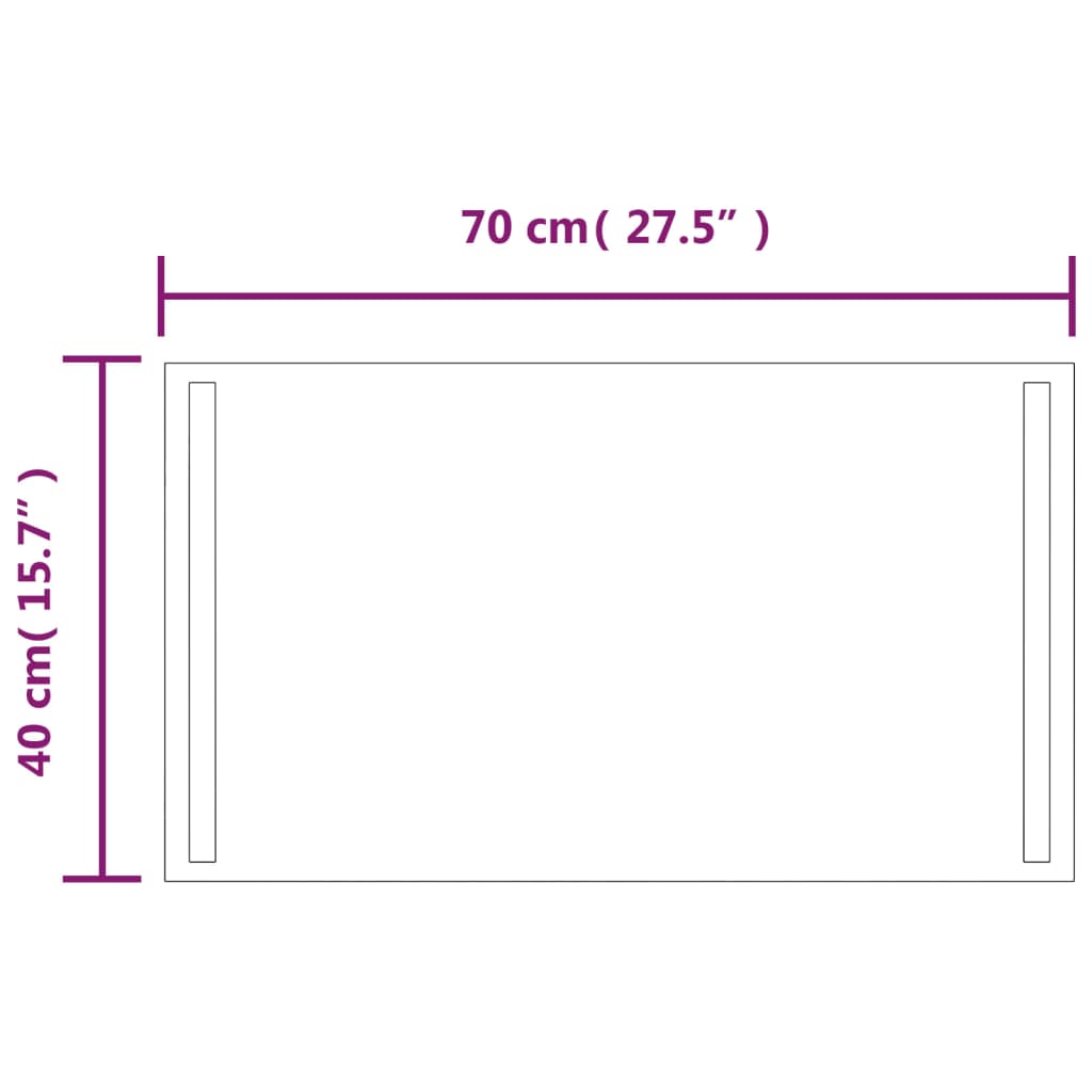 Badkamerspiegel LED 30x50 cm