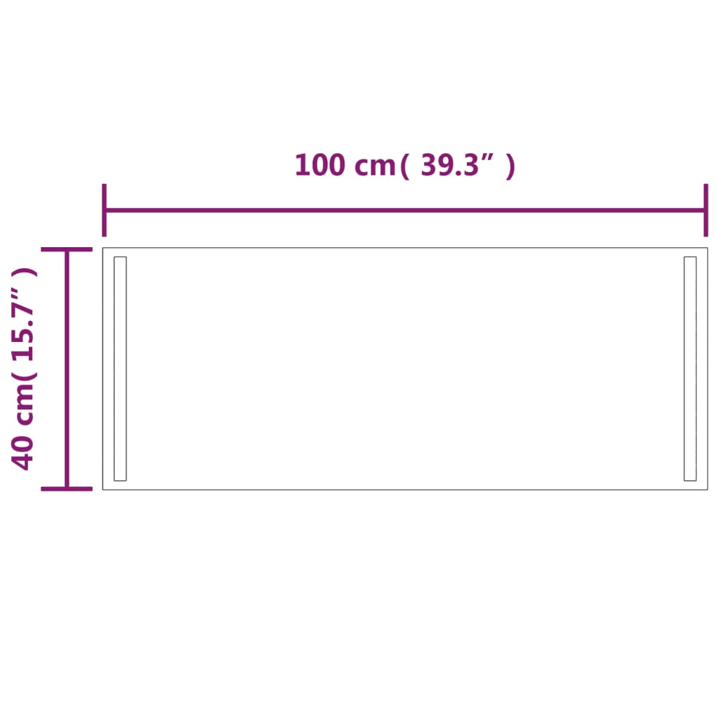 Badkamerspiegel LED 30x50 cm