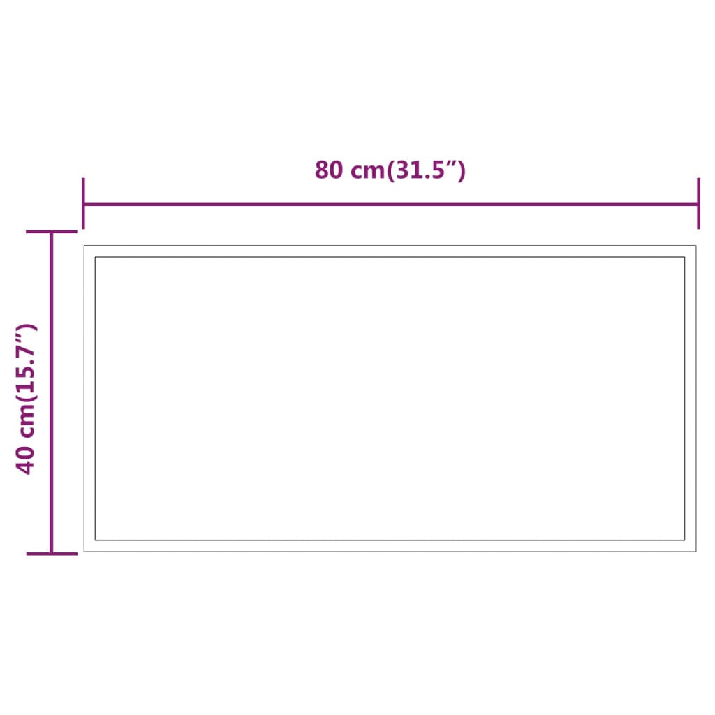 Badkamerspiegel LED 30x60 cm