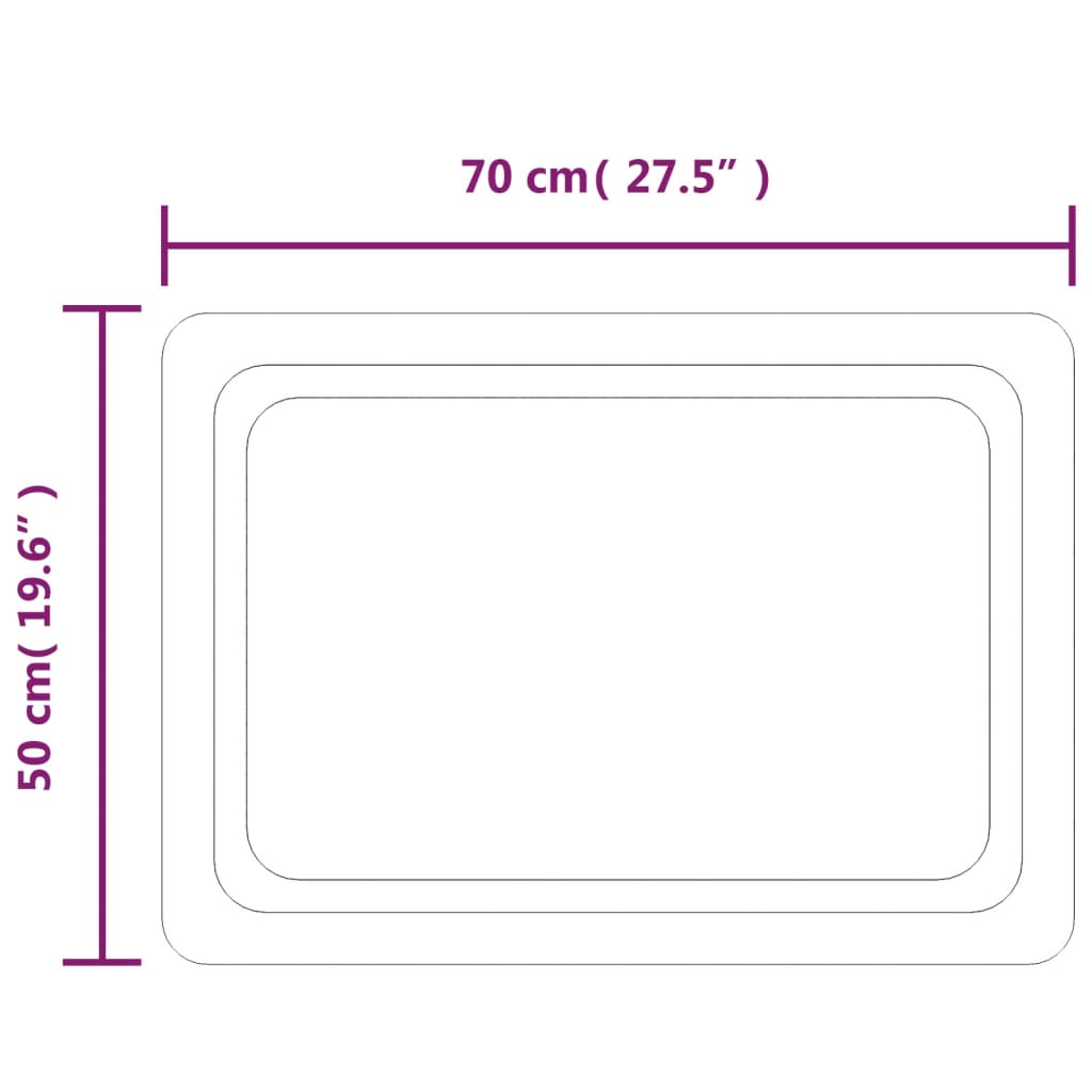 Badkamerspiegel LED 70x50 cm