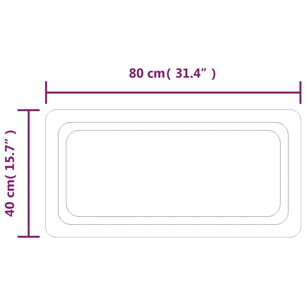 Badkamerspiegel LED 60x40 cm