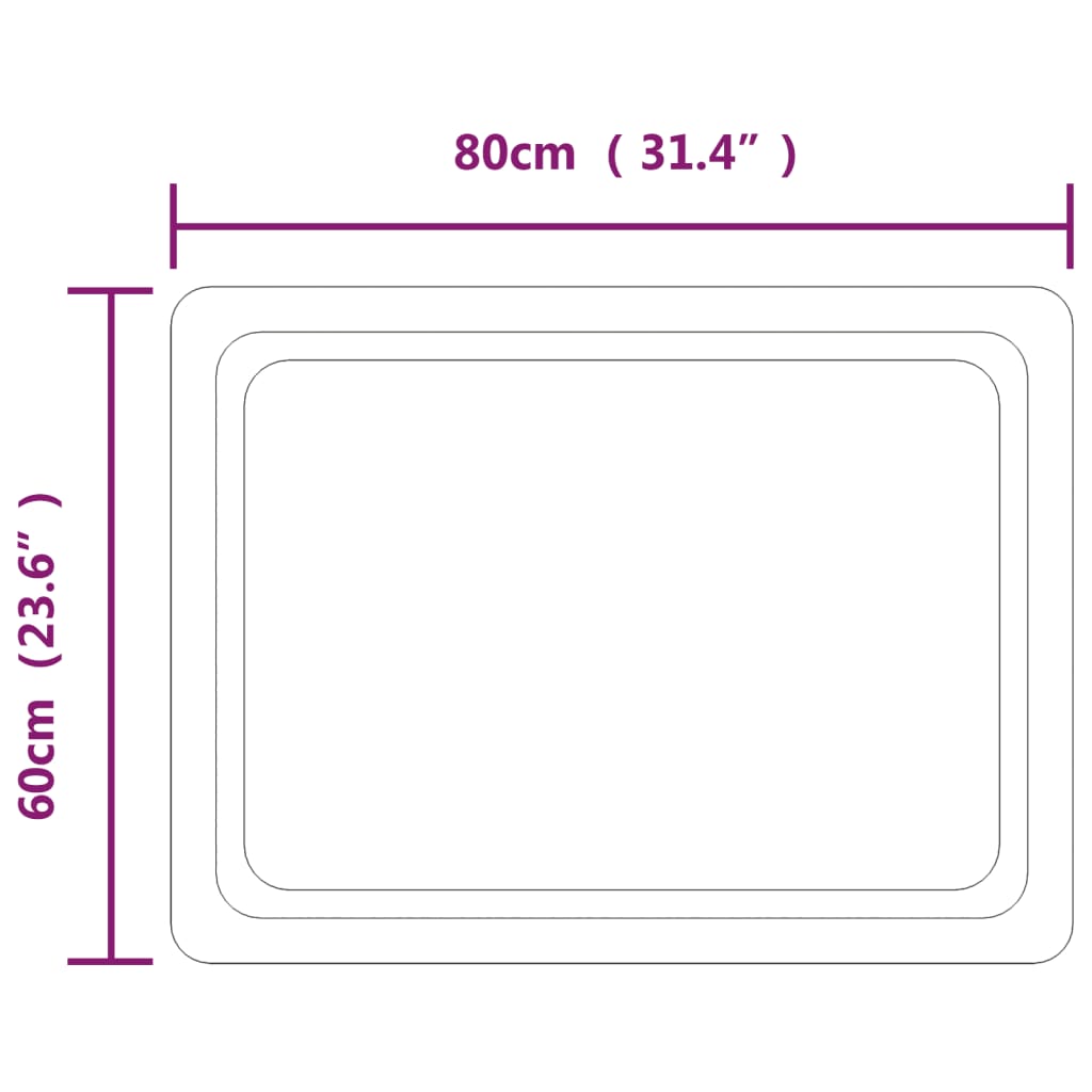 Badkamerspiegel LED 70x50 cm