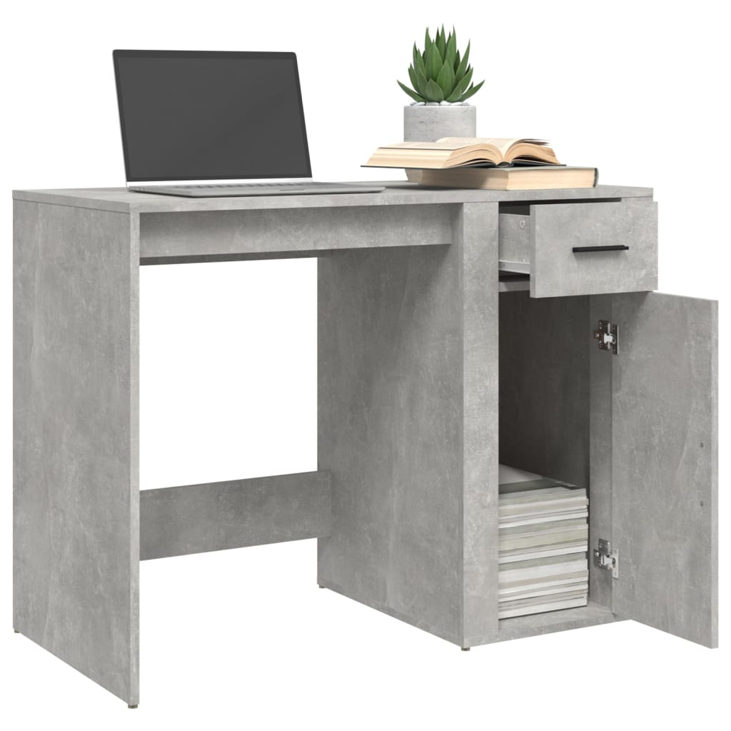 Bureau 100x49x75 cm bewerkt hout eikenkleurig