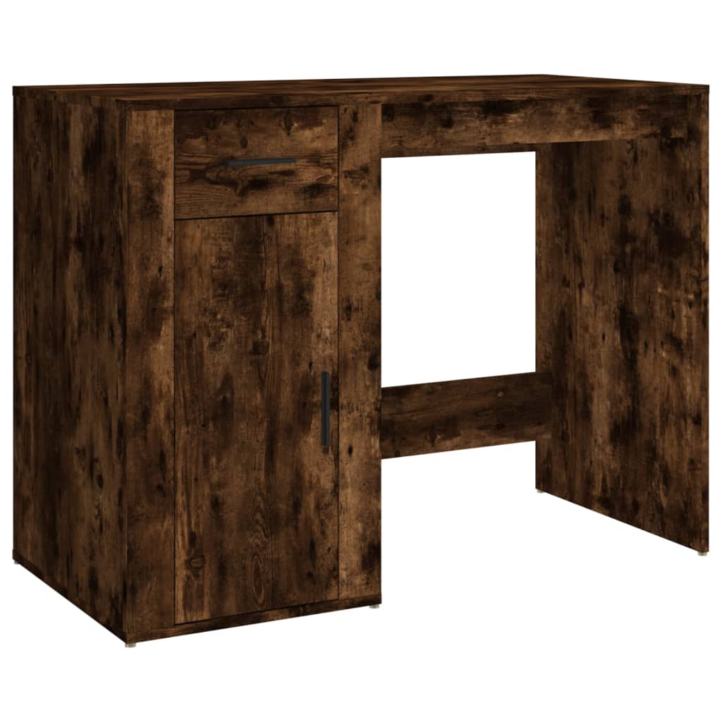 Bureau 100x49x75 cm bewerkt hout eikenkleurig