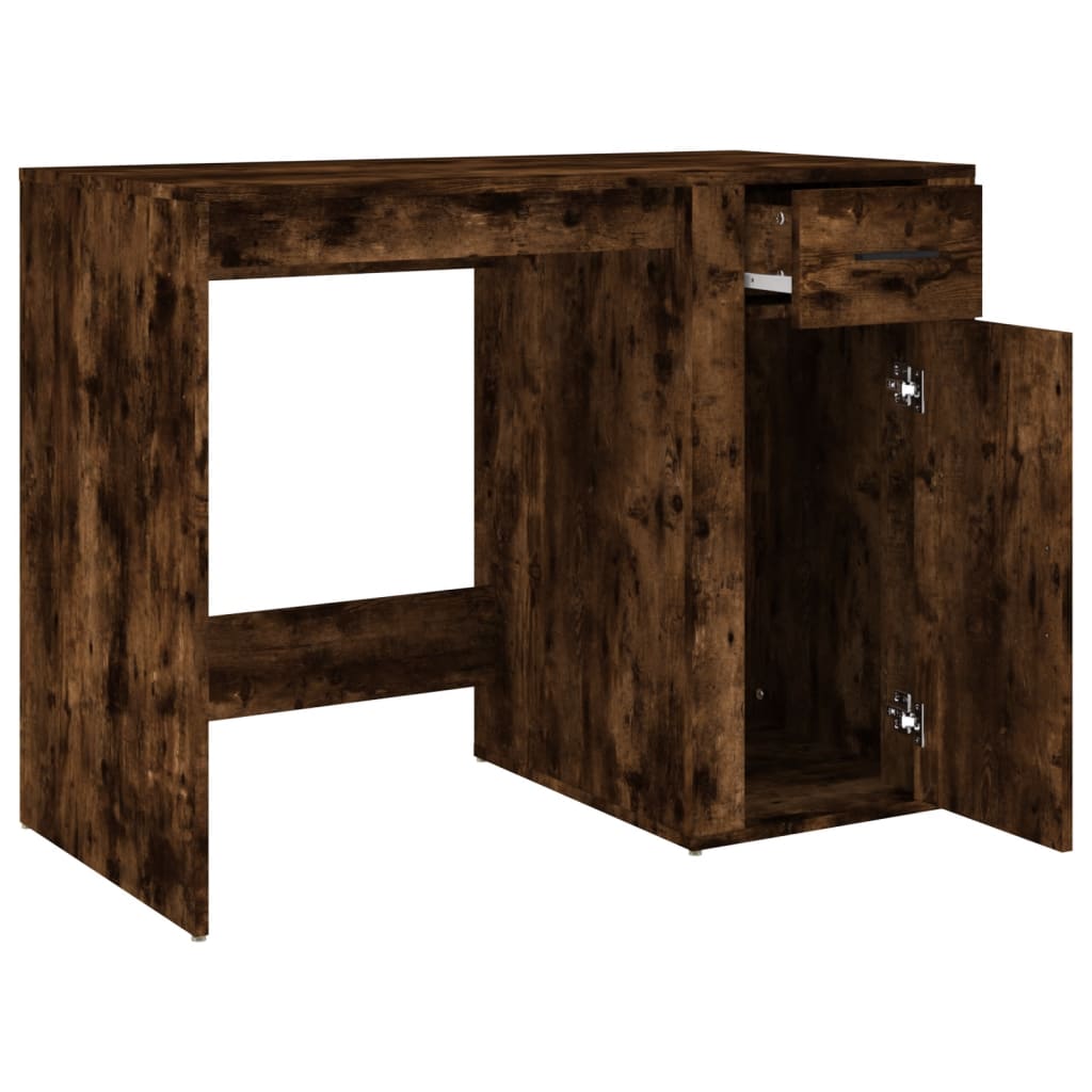 Bureau 100x49x75 cm bewerkt hout eikenkleurig