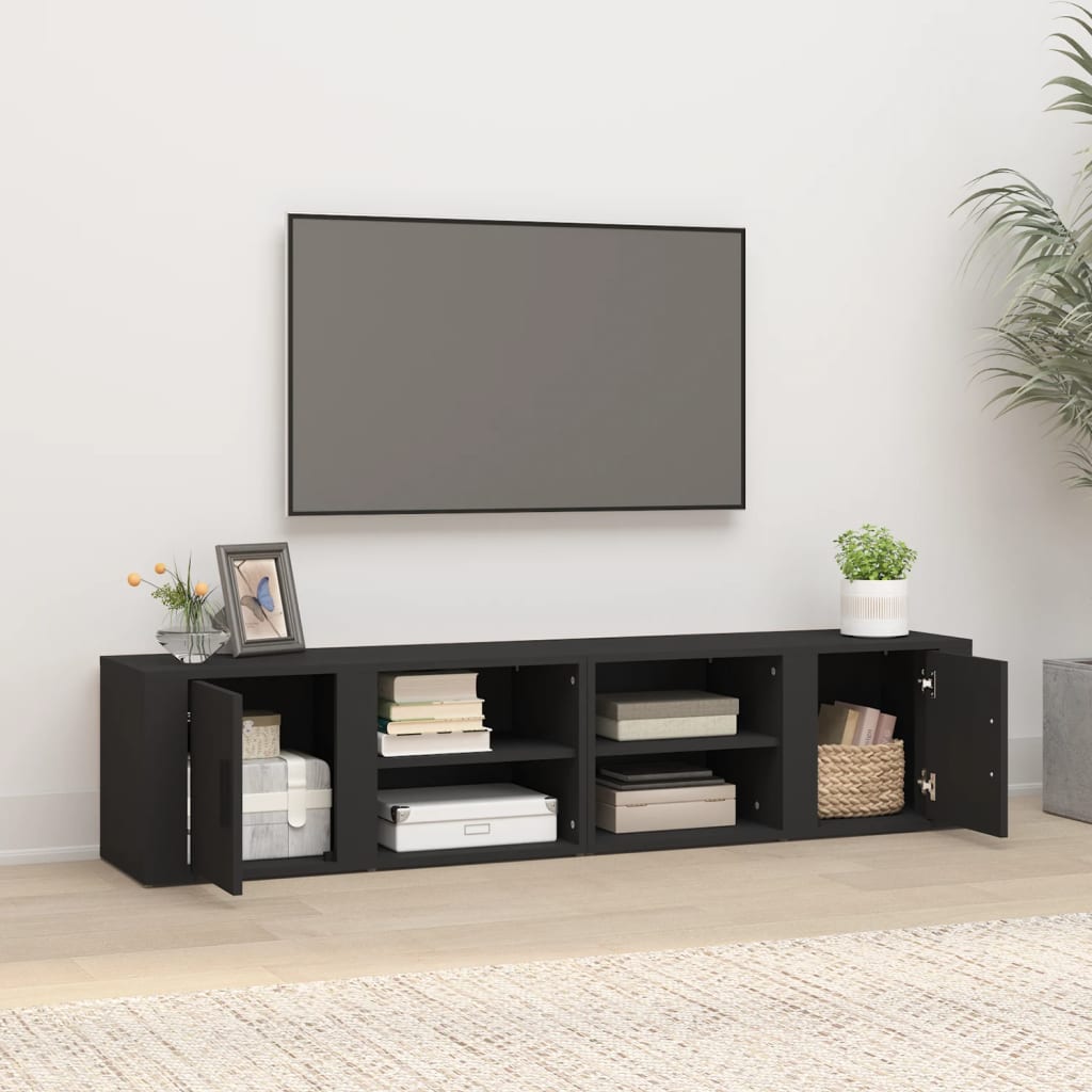 Tv-meubel 80x31,5x36 cm bewerkt hout