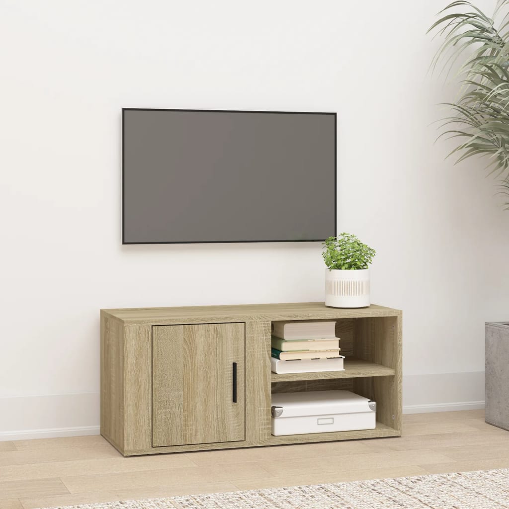 Tv-meubel 80x31,5x36 cm bewerkt hout