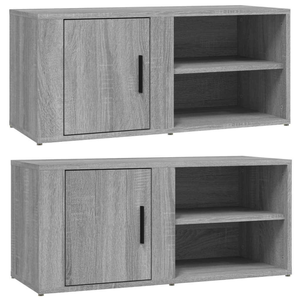 Tv-meubel 80x31,5x36 cm bewerkt hout