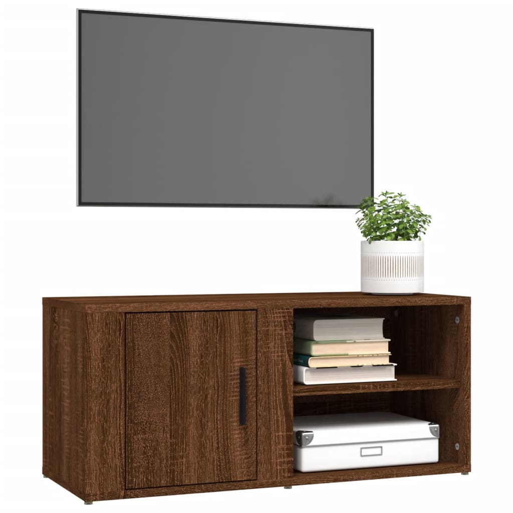 Tv-meubel 80x31,5x36 cm bewerkt hout