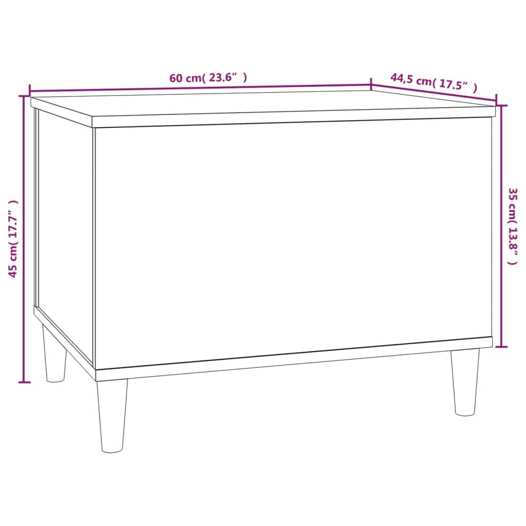 Salontafel 60x44,5x45 cm bewerkt hout