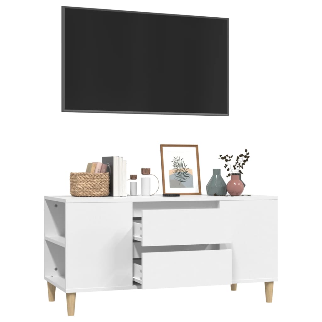 Tv-meubel 102x44,5x50 cm bewerkt hout