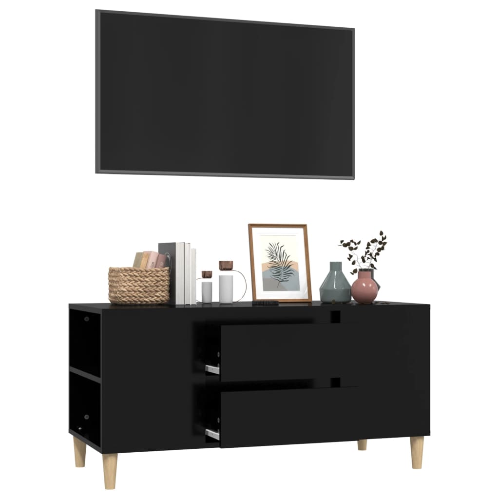 Tv-meubel 102x44,5x50 cm bewerkt hout