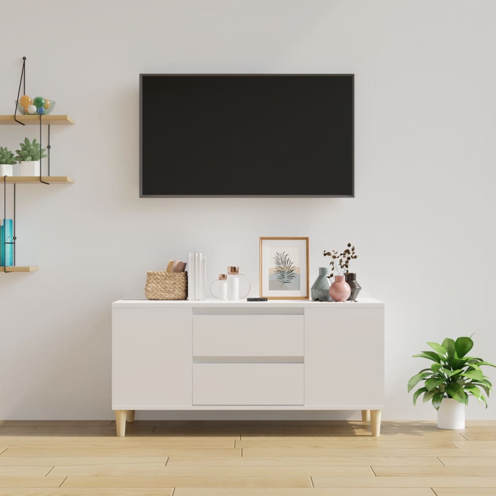 Tv-meubel 102x44,5x50 cm bewerkt hout