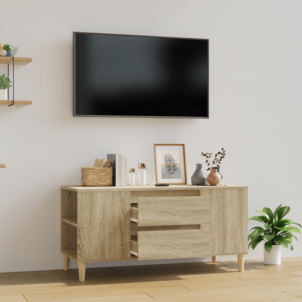 Tv-meubel 102x44,5x50 cm bewerkt hout