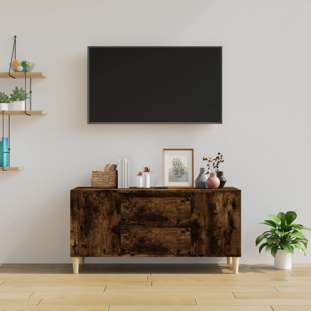 Tv-meubel 102x44,5x50 cm bewerkt hout