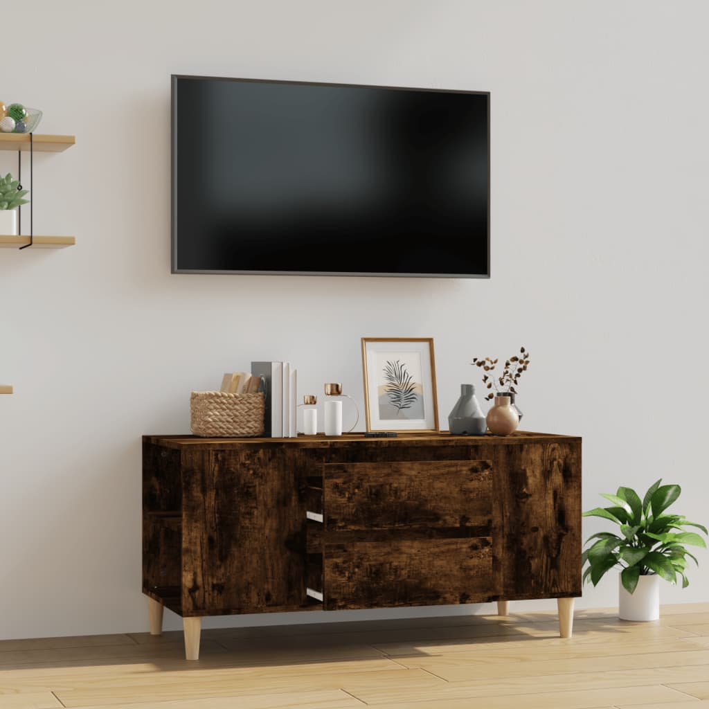 Tv-meubel 102x44,5x50 cm bewerkt hout