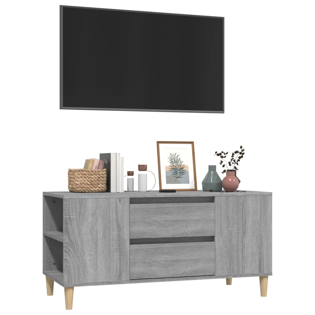 Tv-meubel 102x44,5x50 cm bewerkt hout