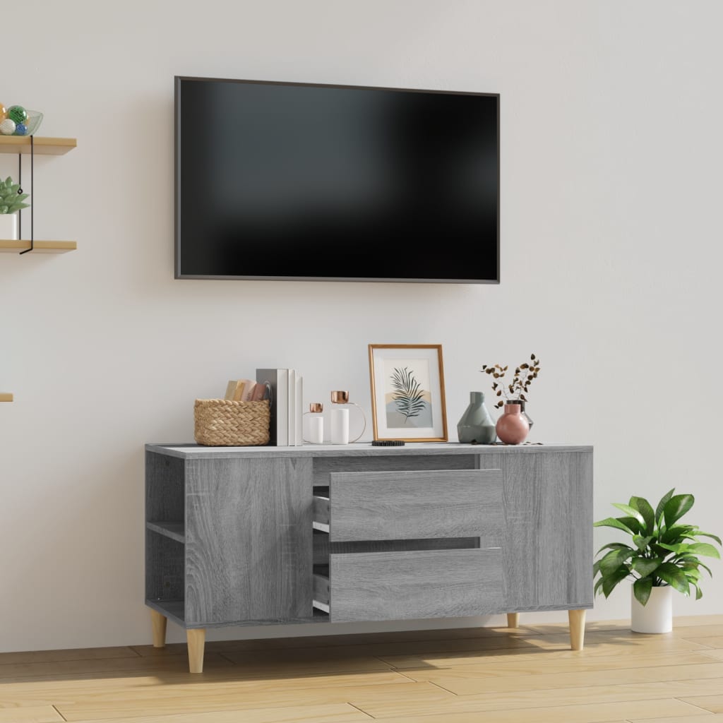 Tv-meubel 102x44,5x50 cm bewerkt hout