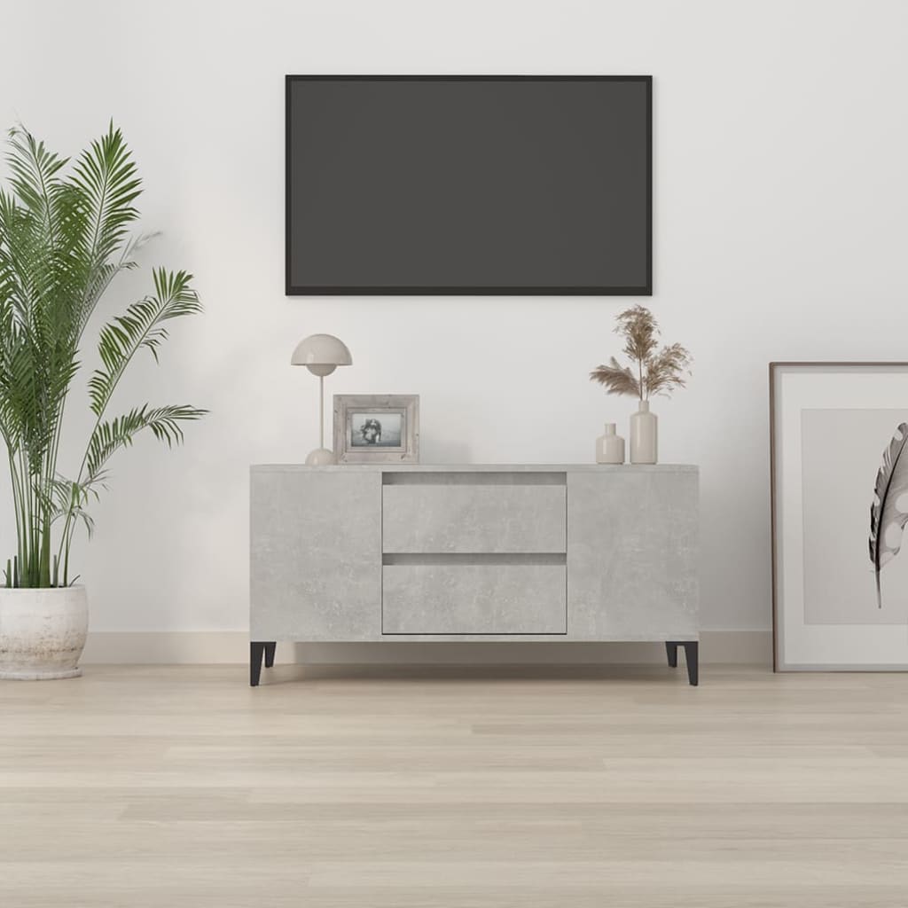 Tv-meubel 102x44,5x50 cm bewerkt hout