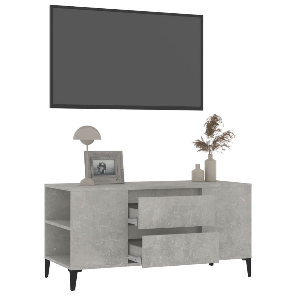 Tv-meubel 102x44,5x50 cm bewerkt hout