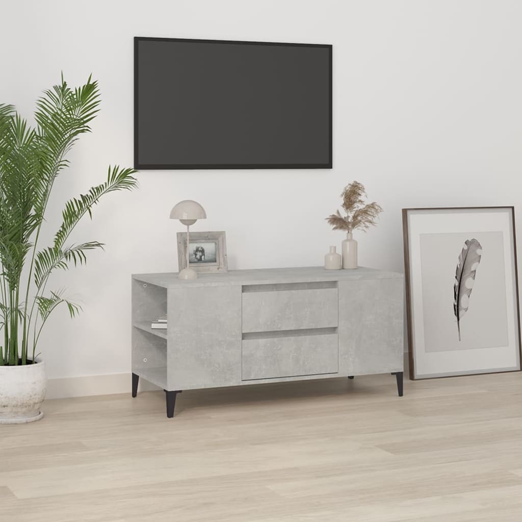 Tv-meubel 102x44,5x50 cm bewerkt hout