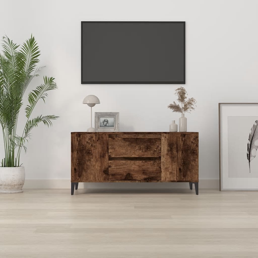 Tv-meubel 102x44,5x50 cm bewerkt hout