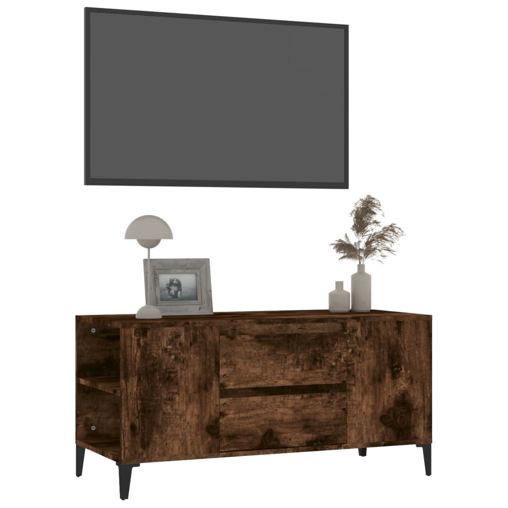 Tv-meubel 102x44,5x50 cm bewerkt hout