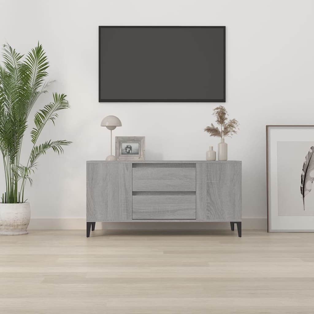 Tv-meubel 102x44,5x50 cm bewerkt hout