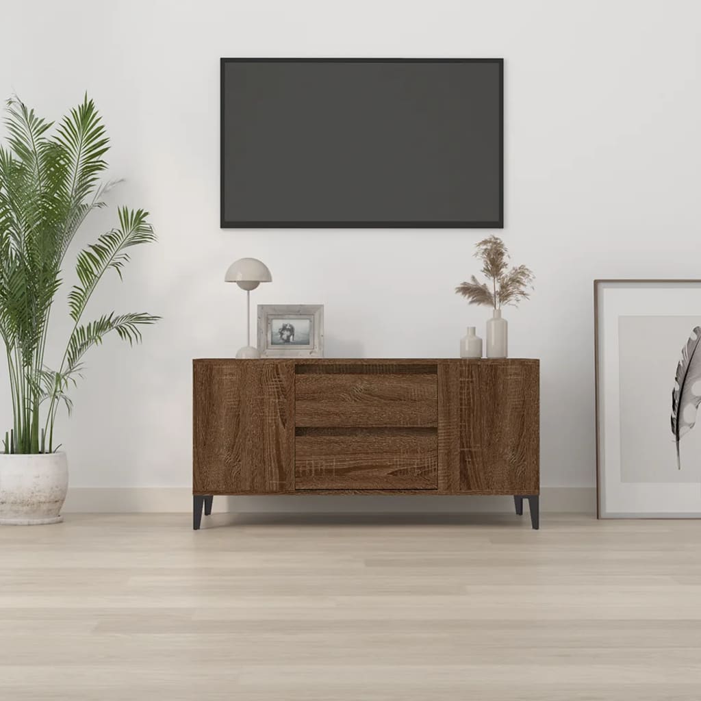 Tv-meubel 102x44,5x50 cm bewerkt hout