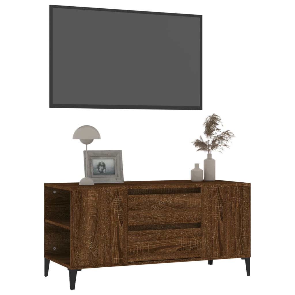 Tv-meubel 102x44,5x50 cm bewerkt hout