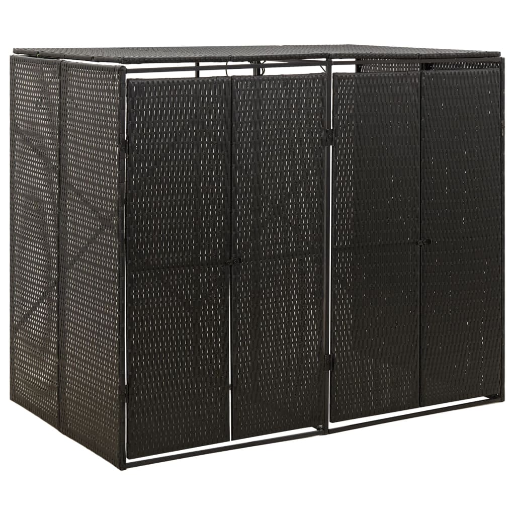 Containerberging dubbel 140x80x117 cm poly rattan