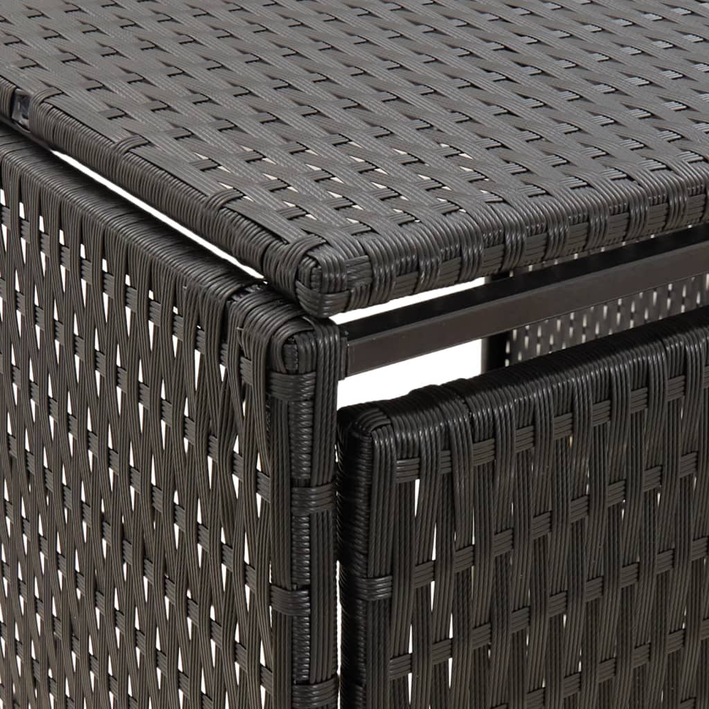 Containerberging dubbel 140x80x117 cm poly rattan