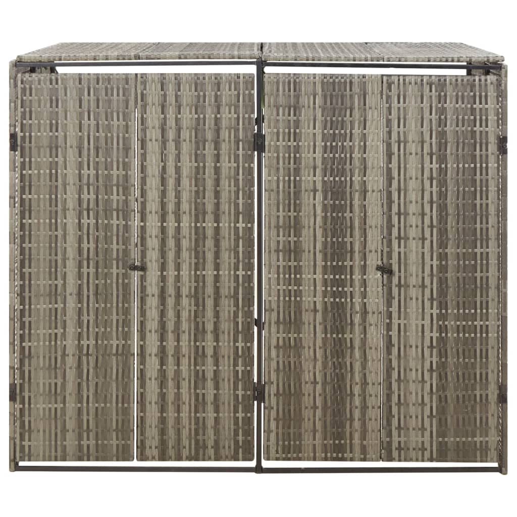 Containerberging dubbel 140x80x117 cm poly rattan