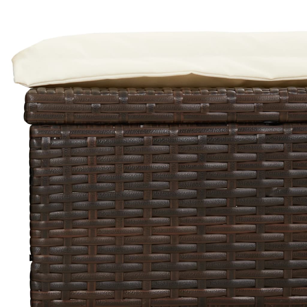 Ligbed 2-persoons met rond dak 211x112x140 cm poly rattan